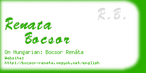 renata bocsor business card