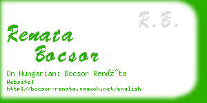renata bocsor business card